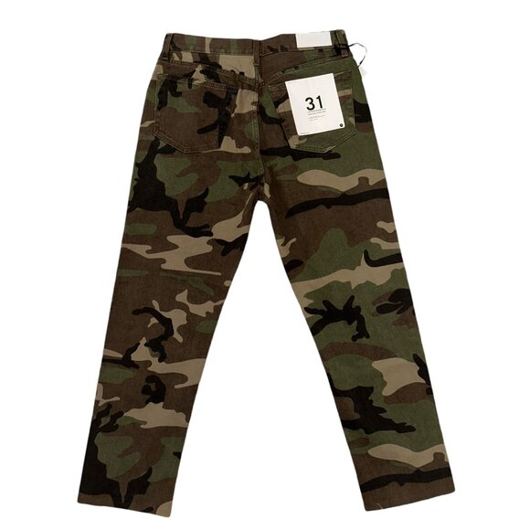 NWT Re Done Originals Stovepipe Jeans Womens 31 28 High Rise Camo Distressed - Picture 5 of 8